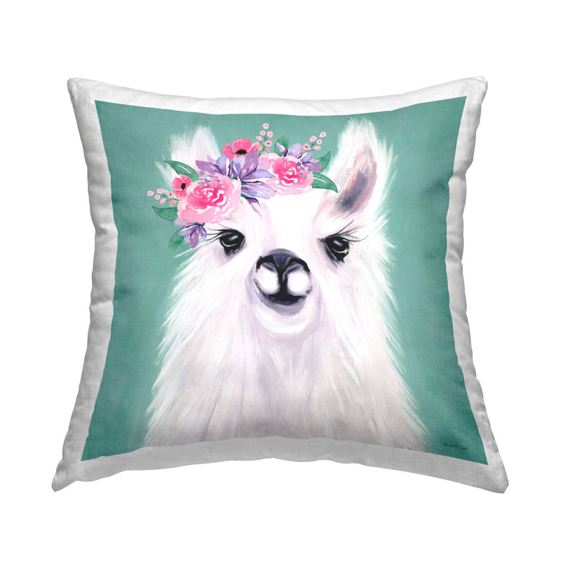 Coussin Fluffy Floral Alpaca