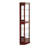 Cherry Curio Cabinet, Lights & Mirrors, 6 Adjustable Shelves, Interior 72"h Corner Lights, Mirrored, Finish-1937717439-1937717433