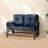 Double Patio Bench,Swing Glider Rocking Chair,2 Person Loveseat With Steel Frame,Cushions,Pillow Armrests