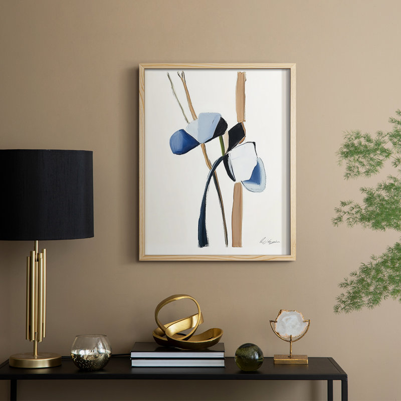 Reproduction encadrée FLORAL Series Dxxv - bois massif, H 21 po x l 17 po