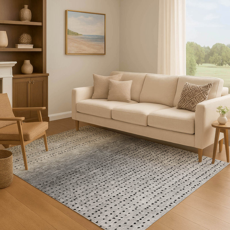 Premium Machine Washable Ansley Abstract Rug, Rectangle 10' x 14'