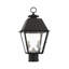 Tête de lanterne câblée à 1 lumière noire H 16,5 po Ashira
