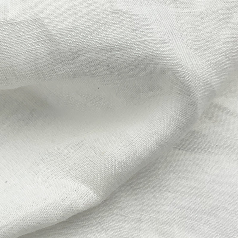 Dante Laundered Linen Drapery Panel, 50" W x 96" L, White