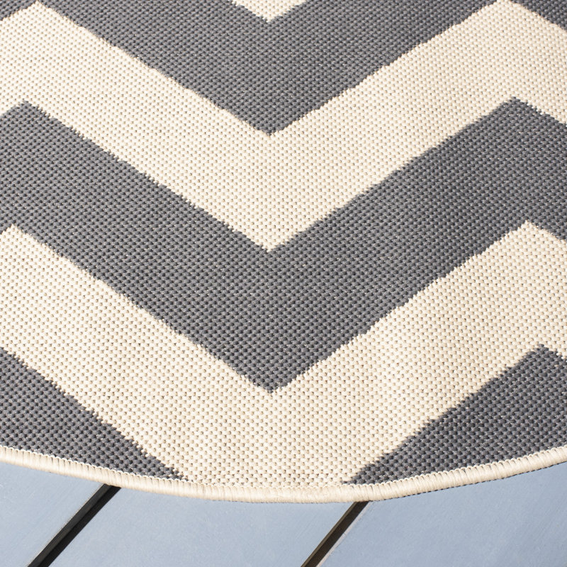 Arneshia Light Gray/Anthracite Indoor / Outdoor Area Indoor/Outdoor Area Rug, Runner 2'4" x 6'7"