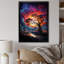 Baobab africain, teintes cosmiques - Art mural sur toile, arbre baobab-134141586-97170740