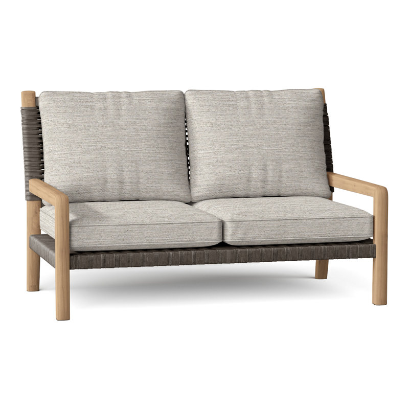 Hudson Outdoor 2 - Seat Loveseat, Fog Rain, Hudson Charcoal Lace