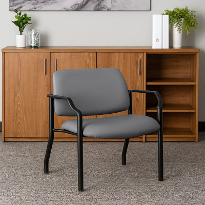 Chaise d'invité Theo XL, vinyle antimicrobien gris, 500 lb