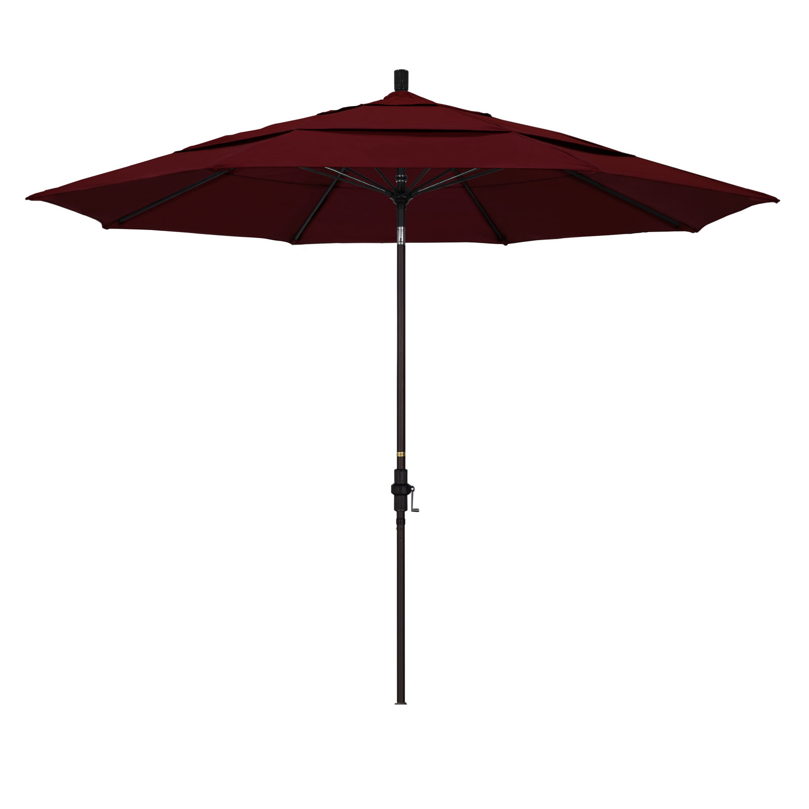 Brent 132'' Sunbrella® Outdoor Umbrella, Burgundy Performance Canvas