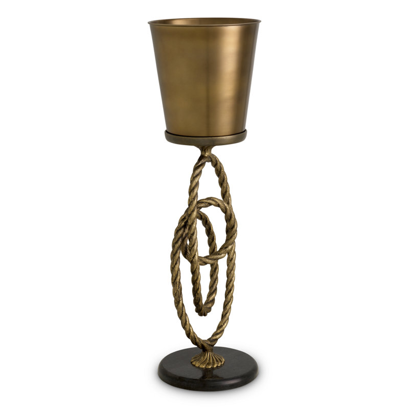 Wine Cooler Corwyn On Stand Antique Brass Finish