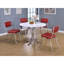 Chaises d'appoint rembourrées rouges et chromées (ensemble de 2)-1121653258
