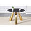 Table luxueuse en pierre frittée de 42 po: plateau durable de 0,45 po + pieds en acier de 6 po, capacité de 350 lb, surface veinée résistante aux taches et à la chaleur - Design minimaliste moderne-160622813
