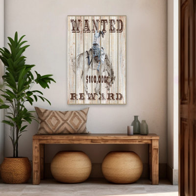 «Wanted Cowboy» - art contemporain d'un cheval de cowboy de l'Ouest