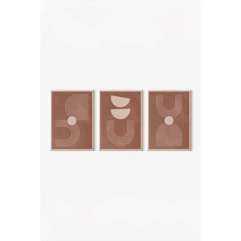 Elegant Decorative Framed Painting Set (3 Pieces), 12.9 x 18.9 inches | 100% Solid Wood Frame (Thickness: 0.8 inches), 100% MDF Artwork | Vibrant Digital Printing, Perfect for Living Room & Office Décor