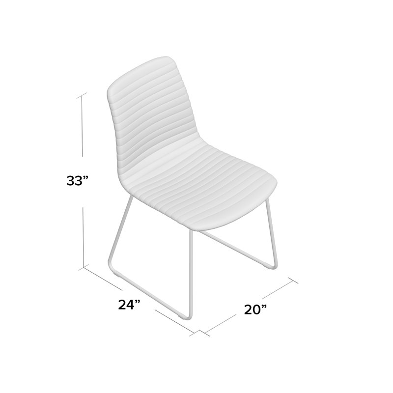 Upholstered Side Chair, Beige