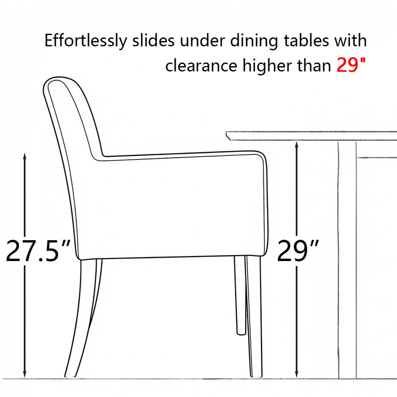 Chaise de salle à manger rembourrée en bois massif Beste, Gris