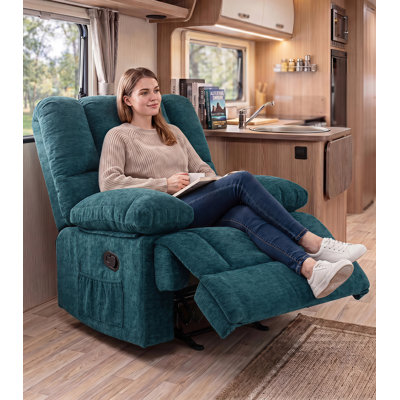 Batholo Manual Glider Upholstered Recliner