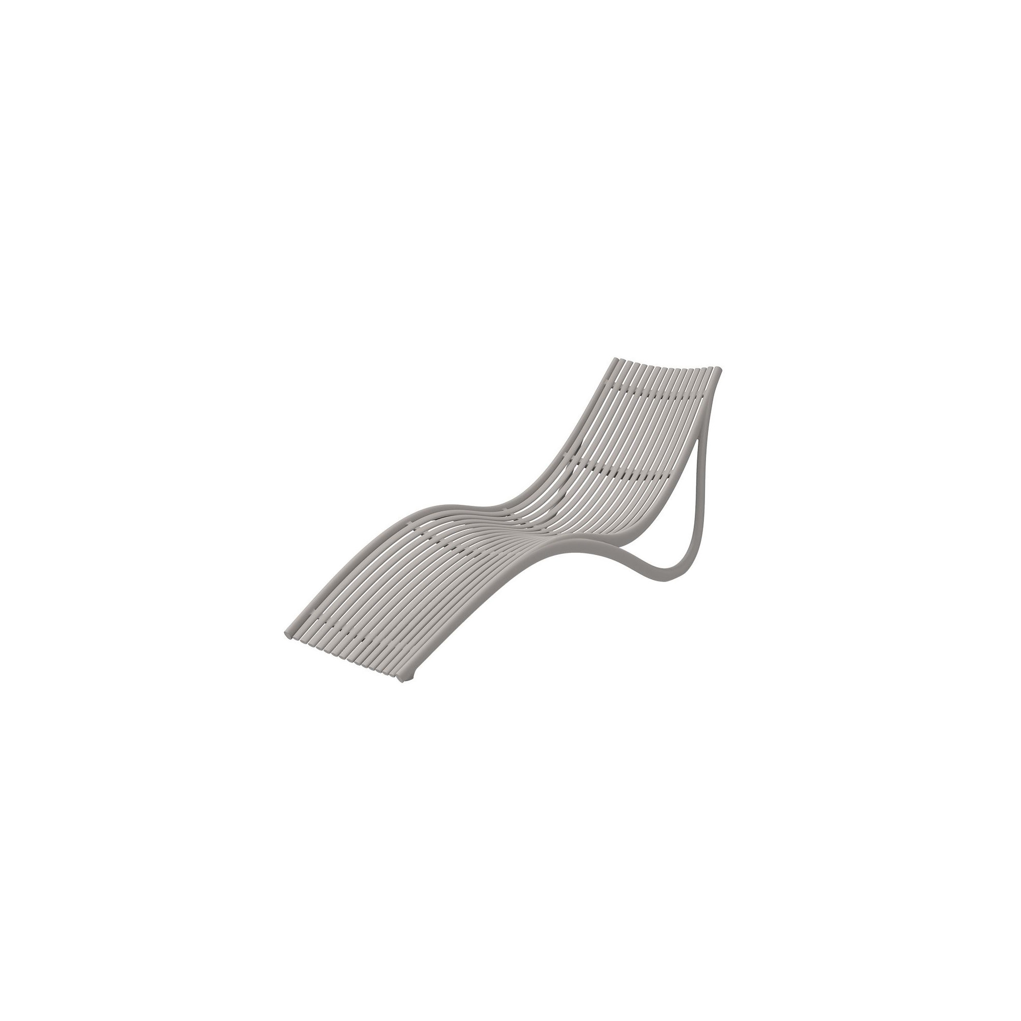 Ibiza Plastic Outdoor Chaise Lounge, Ecru