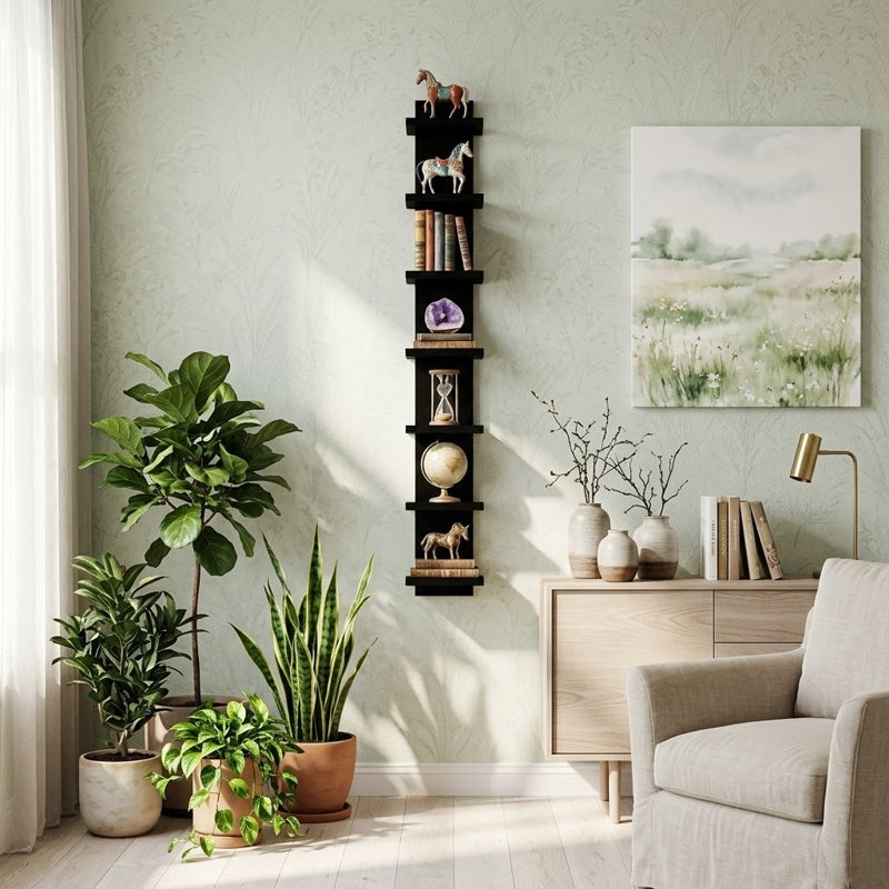 7-Tier Narrow Wall Shelf