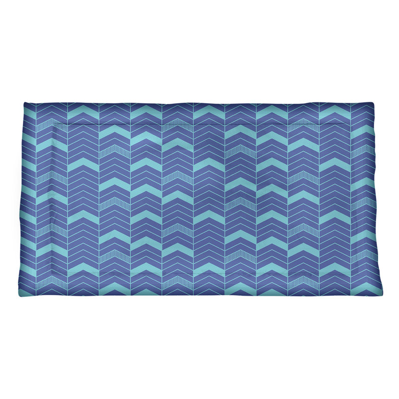 Taie décorative Rhonda, Très grand, Microfibre, Bleu / bleu sarcelle