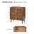 Petrolia 30'' Tall Rattan Solid Wood 2 - Door Accent Cabinet