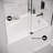 Ivy 54'' x 30" Bathtub with Apron Right Hand Drain in White-121323834-27806036