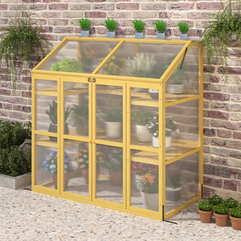 Wooden Garden Shed Greenhouse - And Organize Your Plants Rustic For Fruits Veggies Enjoy Fresh Produce