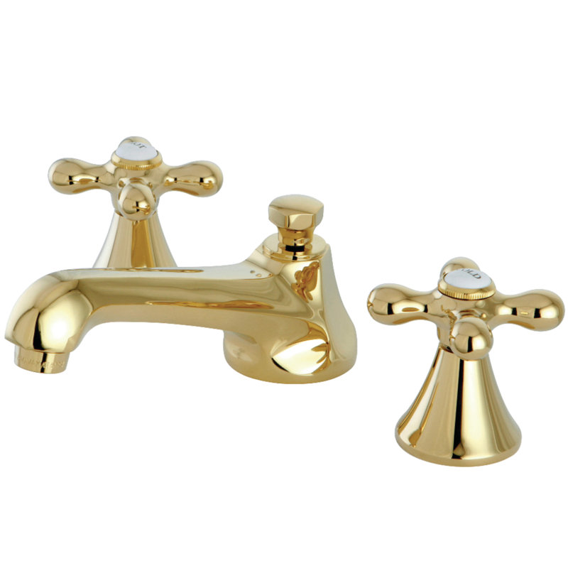 Metropolitan Widespread Bathroom Faucet with Drain Assembly, Polished Brass