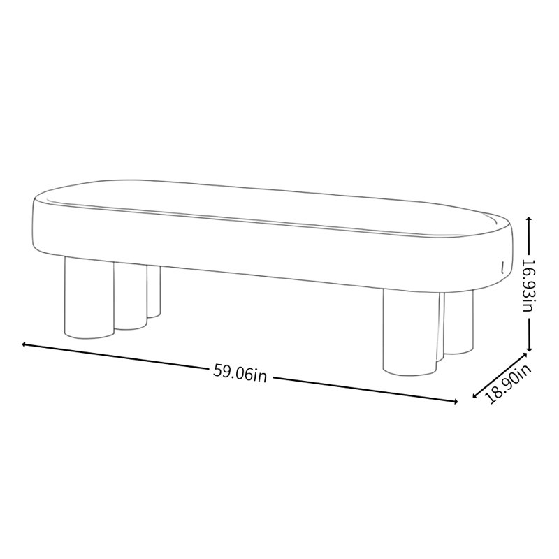 Banc rétro de style français
