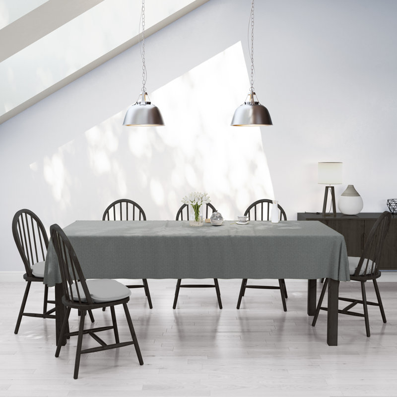Nappe ronde en polyester Vallejos, Argent, 60 po, rond