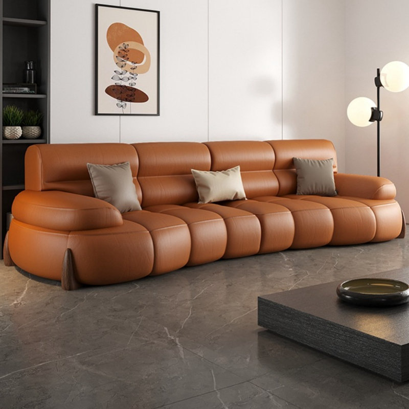 Canapé de luxe moderne à lumière simple, Orange