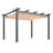 Erommy 10' X 13' Outdoor Pergola With Retractable Canopy, Heavy-duty Metal Frame And Adjustable Patio Shade Roof, Khaki-123264995-123264996