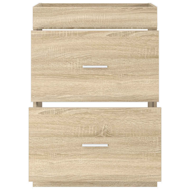 56cm Bathroom Vanity Base Only, Sonoma Oak