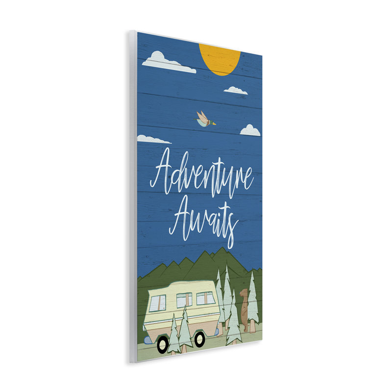Adventure Awaits Landscape Wall Plaque Art by Hugo Edwins, 15" H x 10" W