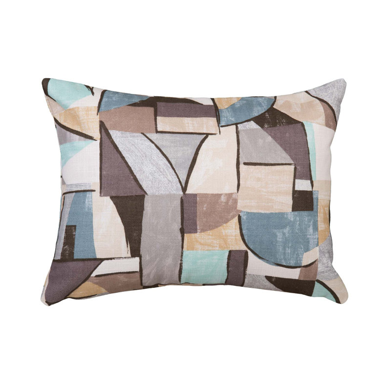 Pablo Geometric Cotton Blend Reversible Throw Pillow