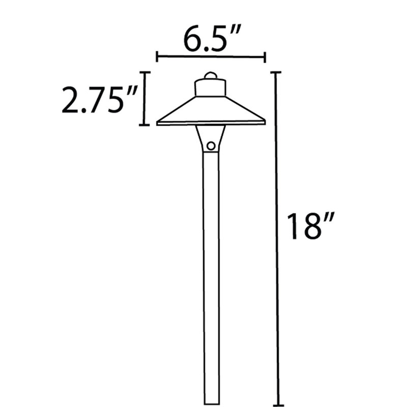 Brass Mushroom LED Pathway Light with Warm White Bulb