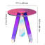 Table d'appoint ronde irisée, table de bout en acrylique, table basse en acrylique transparent arc-en-ciel pour boire, manger, grignoter dans le salon, la chambre à coucher et le bureau 