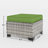 5-Piece Outdoor Swivel Glider Chair Set With Cushions, Ottomans And Side Table-615484134