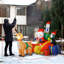 Outsunny 6ft Christmas Inflatable Santa on Sleigh with Built-in LED Lights