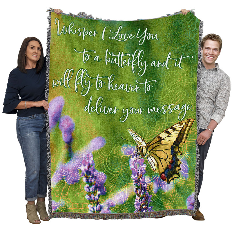 Jeté en coton Pure Country Weavers Whisper To A Butterfly