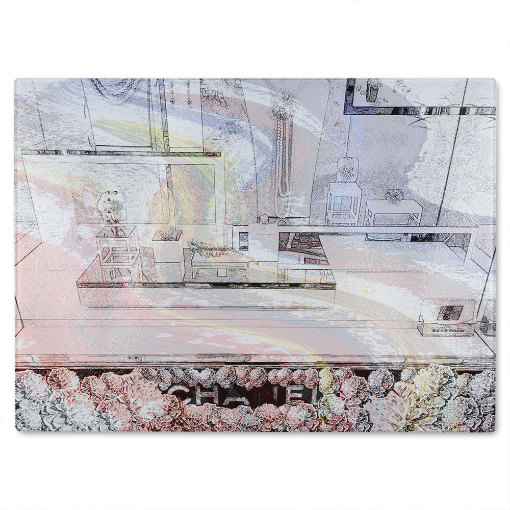 Window Shopping Glass Chopping Board