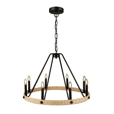  Lustre 8 lumières noir