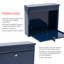 Elegance Wall Mounted Galvanised Steel Lockable Weatherproof Post Box - 36x31x10cm-64111944