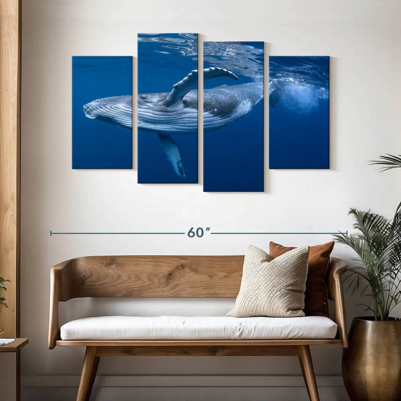 Bébé baleine à bosse, H 32 po x l 52 po