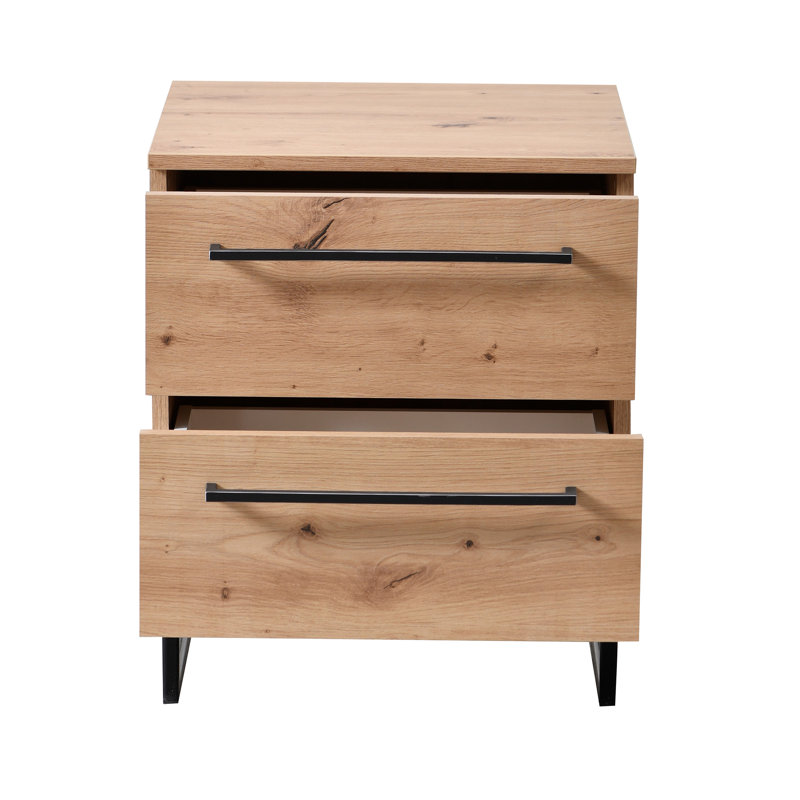 Nuvraj 61cm W Bilaminate Chipboard Bedside Table