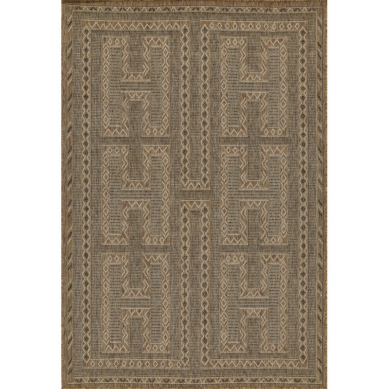Fecteau Geometric Indoor / Outdoor Rug, Rectangle 5'3" x 7'