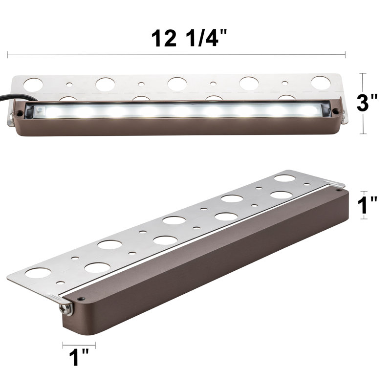 Matte Black Low Voltage Integrated LED Aluminum Step Light