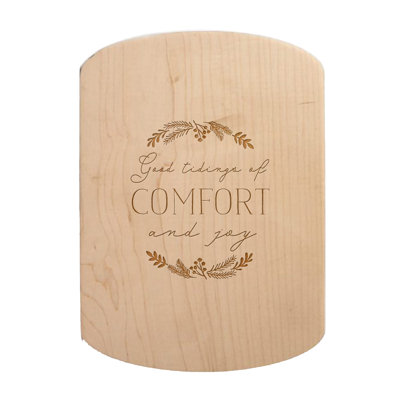 Comfort and Joy Maple Oval Cutting Board