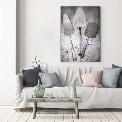 Metal Cutlery - Wrapped Canvas Print