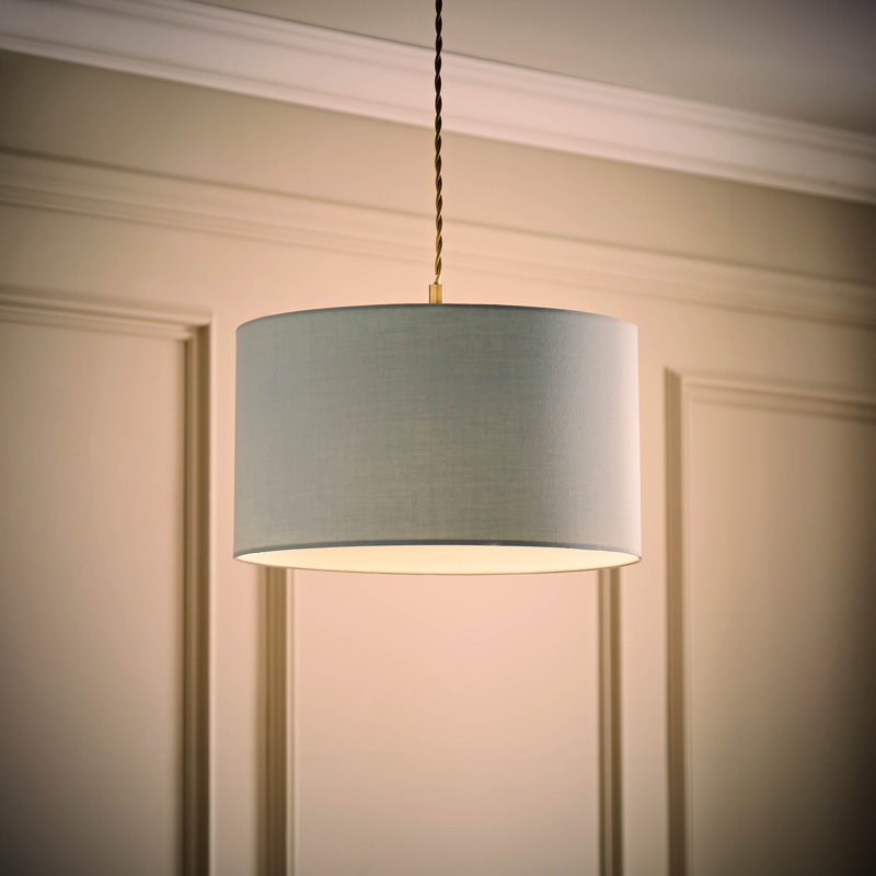 Drum Lamp Shade ( Slip-On ), 20cm H x 35cm W x 35cm D, Blue