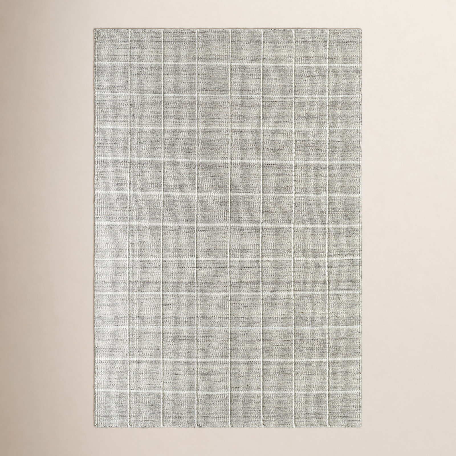 Lavande Hand-Woven Geometric Gray Rug, Rectangle 6' x 9'